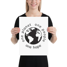 Load image into Gallery viewer, Poster with Earth and Globe Tagline