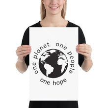 Load image into Gallery viewer, Poster with Earth and Globe Tagline