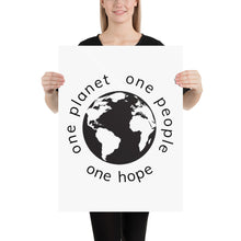 Load image into Gallery viewer, Poster with Earth and Globe Tagline