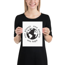 Load image into Gallery viewer, Poster with Earth and Globe Tagline