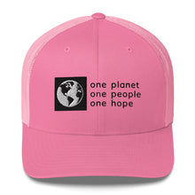 Load image into Gallery viewer, Structured, Mesh-Back Cap with Box Logo and Globe, Black Text