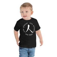 Load image into Gallery viewer, Toddler Short Sleeve Tee with Humankind Symbol and Globe Tagline