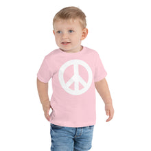 Load image into Gallery viewer, Toddler Short Sleeve Tee with Peace Symbol