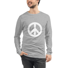 Load image into Gallery viewer, Unisex Long Sleeve Tee with Peace Symbol