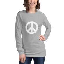 Load image into Gallery viewer, Unisex Long Sleeve Tee with Peace Symbol