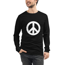 Load image into Gallery viewer, Unisex Long Sleeve Tee with Peace Symbol