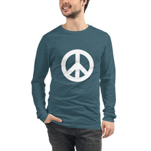 Load image into Gallery viewer, Unisex Long Sleeve Tee with Peace Symbol