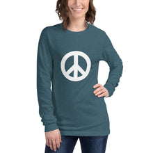 Load image into Gallery viewer, Unisex Long Sleeve Tee with Peace Symbol