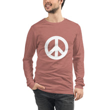 Load image into Gallery viewer, Unisex Long Sleeve Tee with Peace Symbol