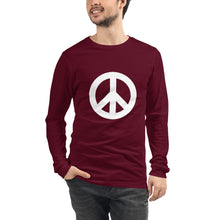 Load image into Gallery viewer, Unisex Long Sleeve Tee with Peace Symbol