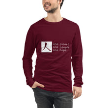 Load image into Gallery viewer, Unisex Long Sleeve Tee with Box Logo and Tagline