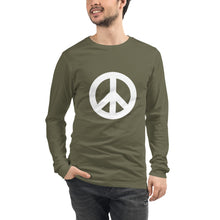 Load image into Gallery viewer, Unisex Long Sleeve Tee with Peace Symbol