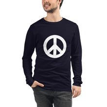 Load image into Gallery viewer, Unisex Long Sleeve Tee with Peace Symbol