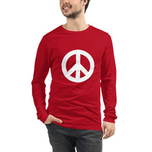 Load image into Gallery viewer, Unisex Long Sleeve Tee with Peace Symbol