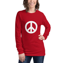 Load image into Gallery viewer, Unisex Long Sleeve Tee with Peace Symbol