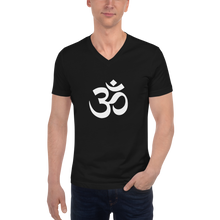 Load image into Gallery viewer, Short Sleeve V-Neck T-Shirt with Om Symbol