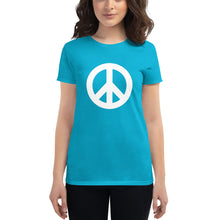 Load image into Gallery viewer, Women's short sleeve T-shirt with Peace Symbol