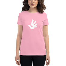 Load image into Gallery viewer, Women's short sleeve T-shirt with Human Rights Symbol