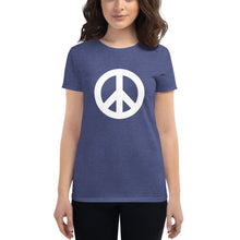 Load image into Gallery viewer, Women's short sleeve T-shirt with Peace Symbol