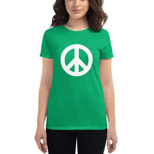 Load image into Gallery viewer, Women's short sleeve T-shirt with Peace Symbol