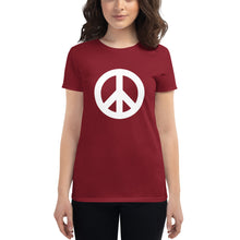 Load image into Gallery viewer, Women's short sleeve T-shirt with Peace Symbol