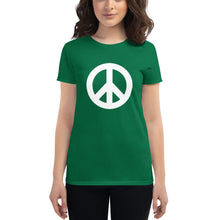 Load image into Gallery viewer, Women's short sleeve T-shirt with Peace Symbol