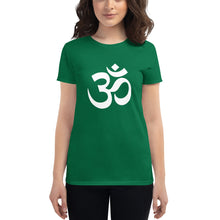 Load image into Gallery viewer, Women's short sleeve T-shirt with Om Symbol