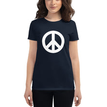 Load image into Gallery viewer, Women's short sleeve T-shirt with Peace Symbol
