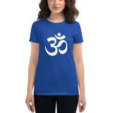 Load image into Gallery viewer, Women's short sleeve T-shirt with Om Symbol