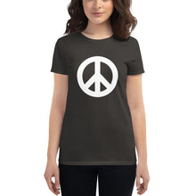 Load image into Gallery viewer, Women's short sleeve T-shirt with Peace Symbol