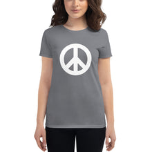 Load image into Gallery viewer, Women's short sleeve T-shirt with Peace Symbol