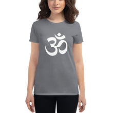 Load image into Gallery viewer, Women's short sleeve T-shirt with Om Symbol
