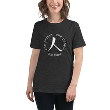 Load image into Gallery viewer, Women's Relaxed T-Shirt with Humankind Symbol and Globe Tagline