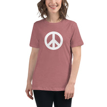 Load image into Gallery viewer, Women's Relaxed T-Shirt with Peace Symbol