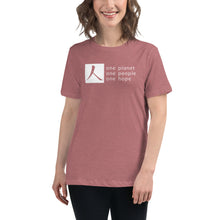 Load image into Gallery viewer, Women's Relaxed T-Shirt with Box Logo and Tagline