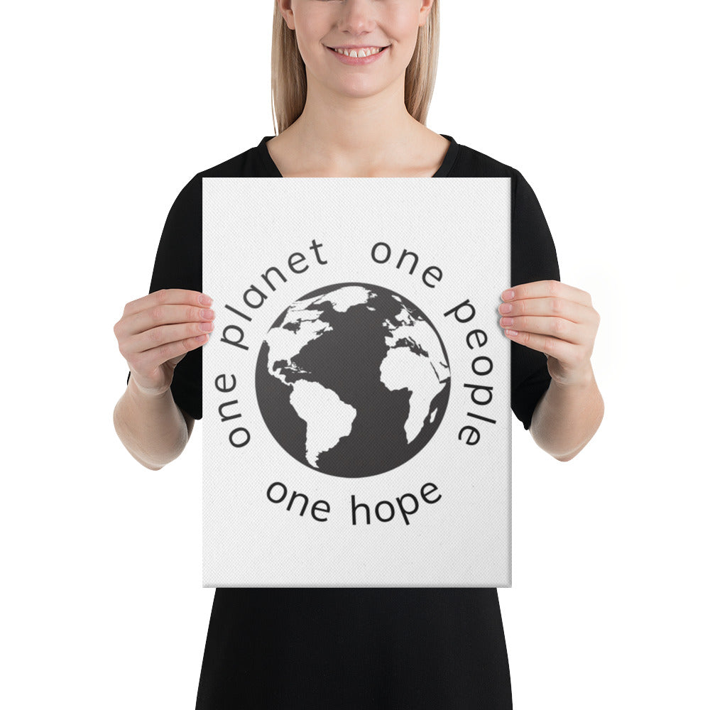 Canvas Print with Earth and Globe Tagline