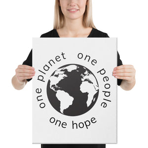 Canvas Print with Earth and Globe Tagline