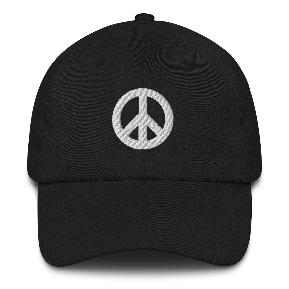 Low-Profile Cap with Peace Symbol