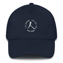 Load image into Gallery viewer, Low-Profile Cap with Humankind Symbol and Globe Tagline
