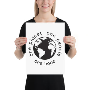 Poster with Earth and Globe Tagline