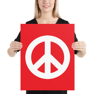 Poster with Peace Symbol