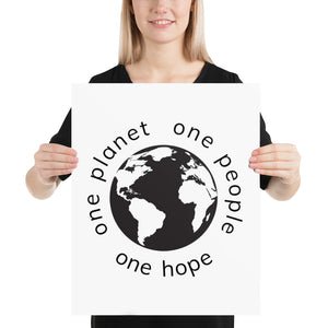 Poster with Earth and Globe Tagline