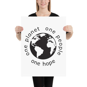 Poster with Earth and Globe Tagline