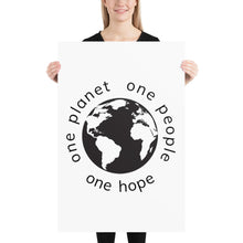 Load image into Gallery viewer, Poster with Earth and Globe Tagline
