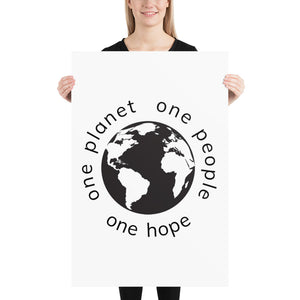 Poster with Earth and Globe Tagline