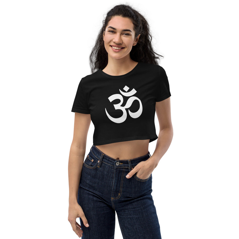 Organic Crop Top with Om Symbol