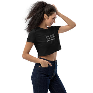 Organic Crop Top with Six Words