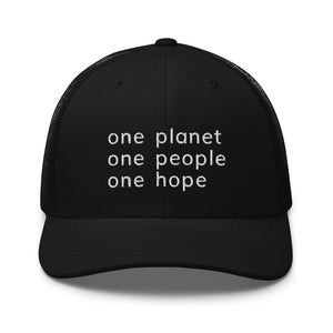 Structured Mesh-Back Cap with Six Words