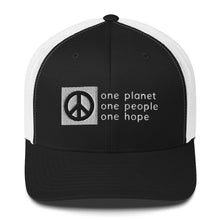 Load image into Gallery viewer, Structured, Mesh-Back Cap with Box Logo and Peace Symbol
