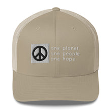 Load image into Gallery viewer, Structured, Mesh-Back Cap with Box Logo and Peace Symbol
